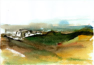 Dünen vor Agadir. Aquarell